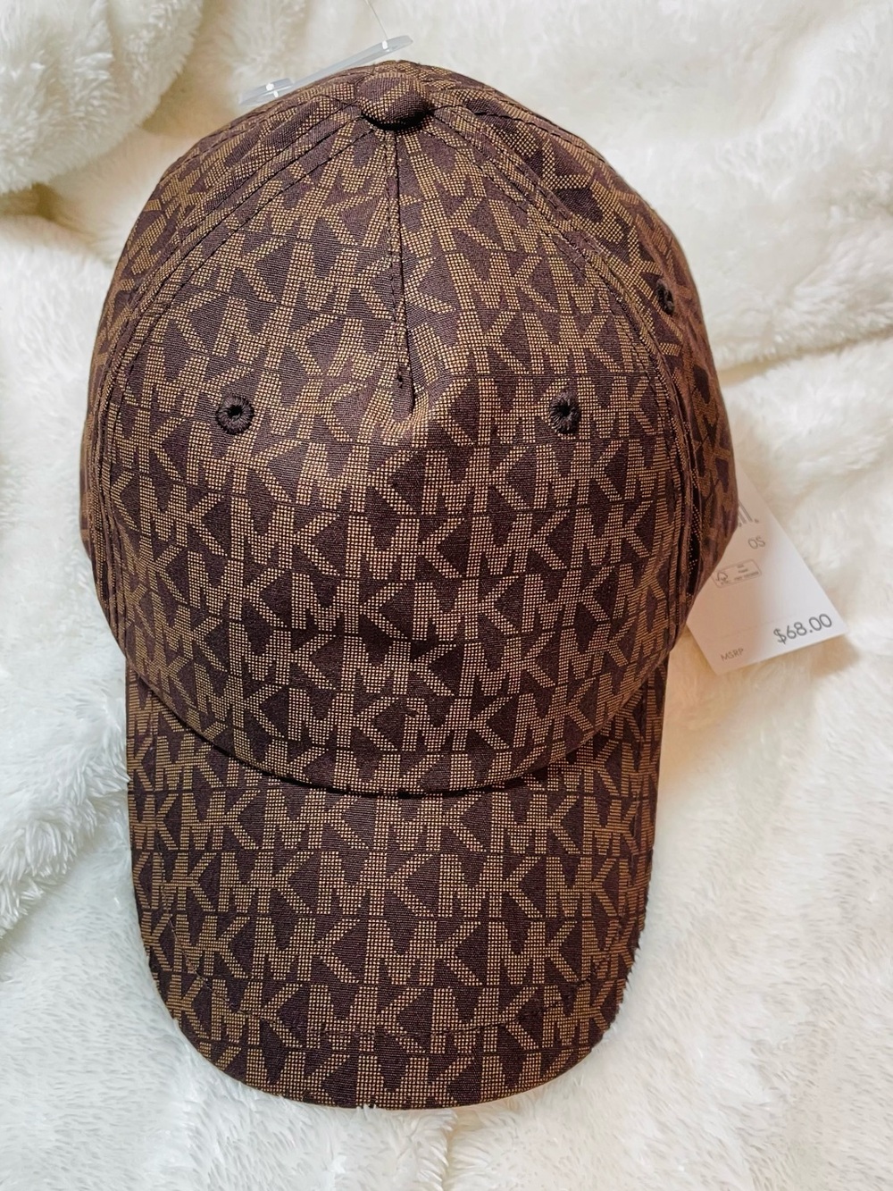 Michael Kors Brown MK Logo Baseball Cap
